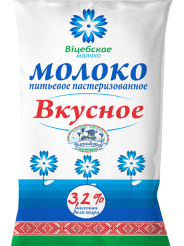 Молоко питьевое пастеризованное м.д.ж. 3,2% "Вiцебскае малако"