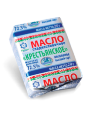 Масло м.д.ж. "Вiцебскае малако" 72,5% 20гр.