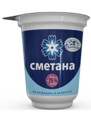 Сметана 25% стаканчик "Вiцебскае малако"