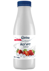 Йогурт с фруктовым наполнителем "Фруктовый бриз" со вкусом клубника