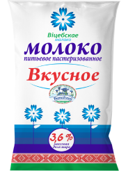 Молоко питьевое пастеризованное 3,6% "Вiцебскае малако"