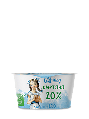 Сметана "Сафiйка" 20%
