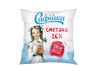 Сметана "Сафiйка" 26%