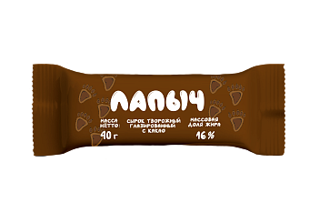 Сырок творожный глазированный с какао  "Лапыч"