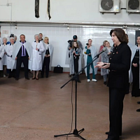 Председатель Совета Республики Наталья Кочанова встретилась с коллективом Полоцкого молочного комбината.